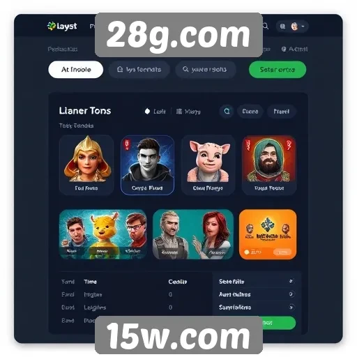 Interface do usuário no 28g.com